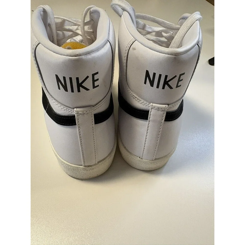 New Nike Blazer Mid 77 Vintage White Black Size 13 Mens Sneakers Shoes